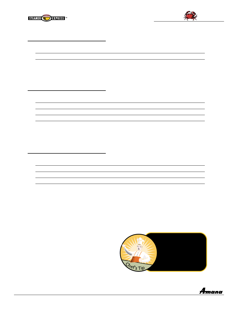 Seafood | Amana ASE7000 User Manual | Page 11 / 22