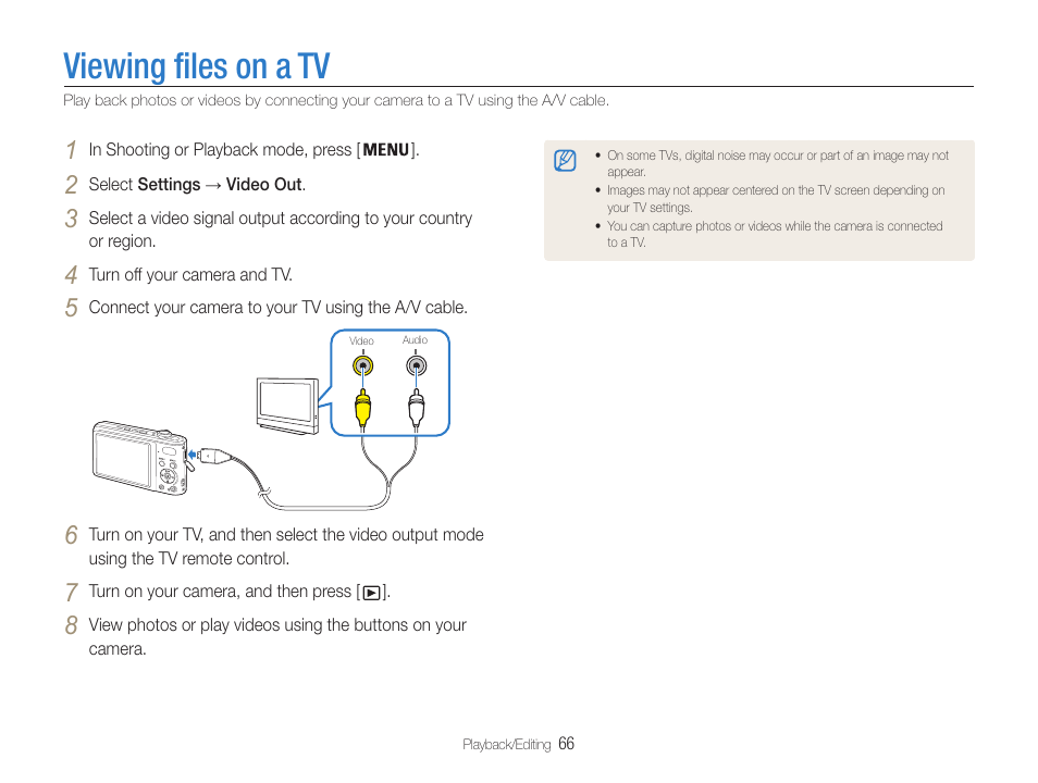Viewing files on a tv | Samsung EC-PL200ZBPBUS User Manual | Page 67 / 100