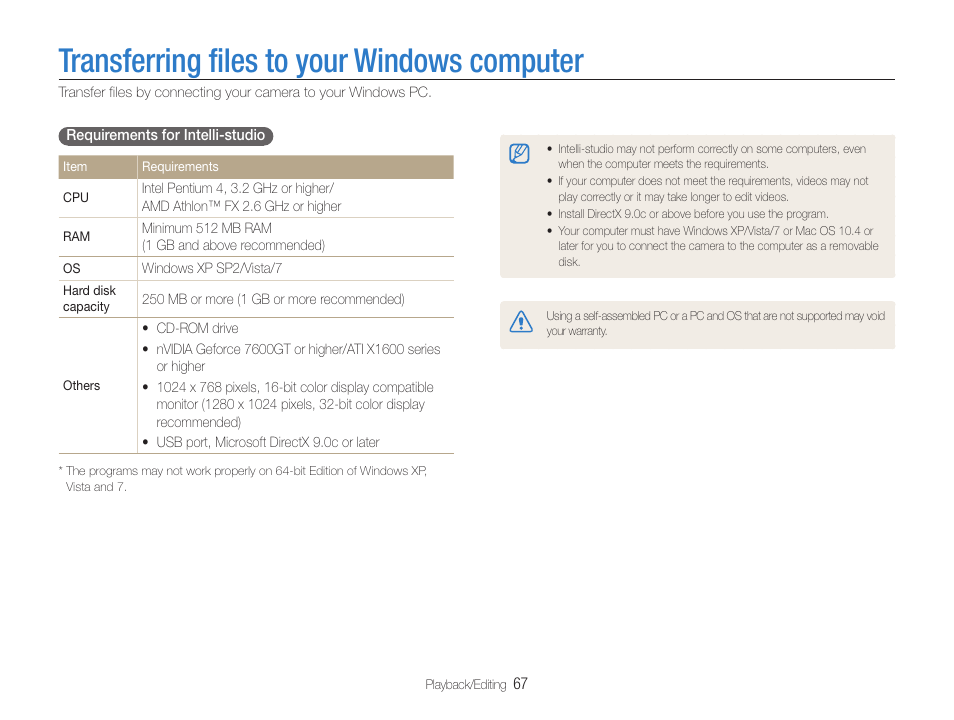 Transferring files to your windows computer | Samsung EC-PL200ZBPBUS User Manual | Page 68 / 100