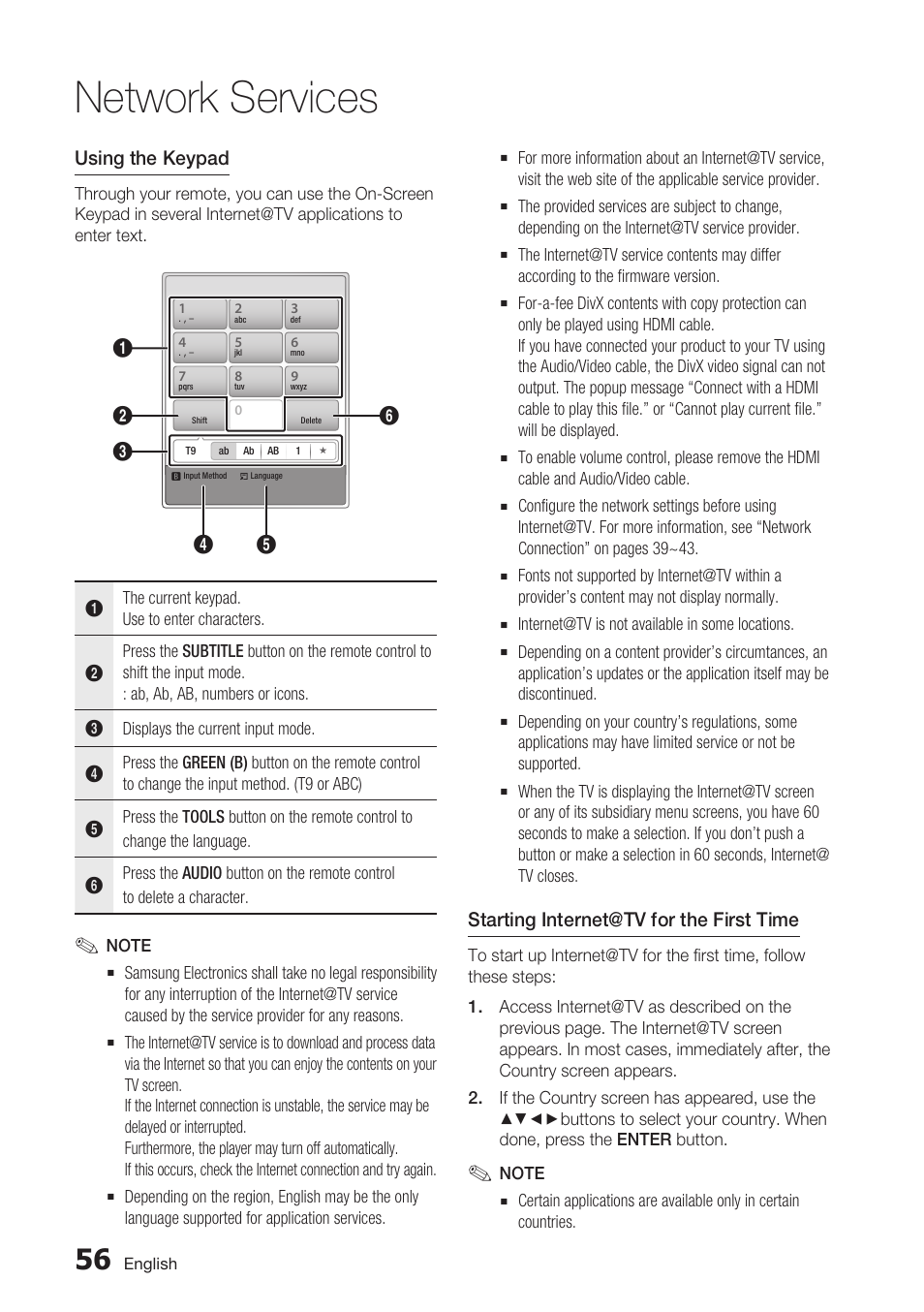Network services | Samsung BD-C7900-XAA User Manual | Page 56 / 74