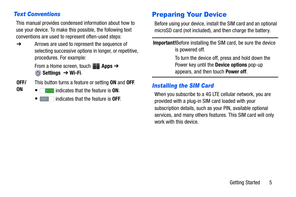 Preparing your device | Samsung SM-P605VZKEVZW User Manual | Page 12 / 138