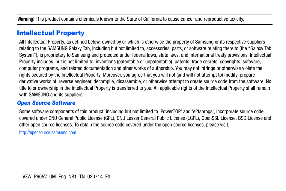 Samsung SM-P605VZKEVZW User Manual | Page 3 / 138