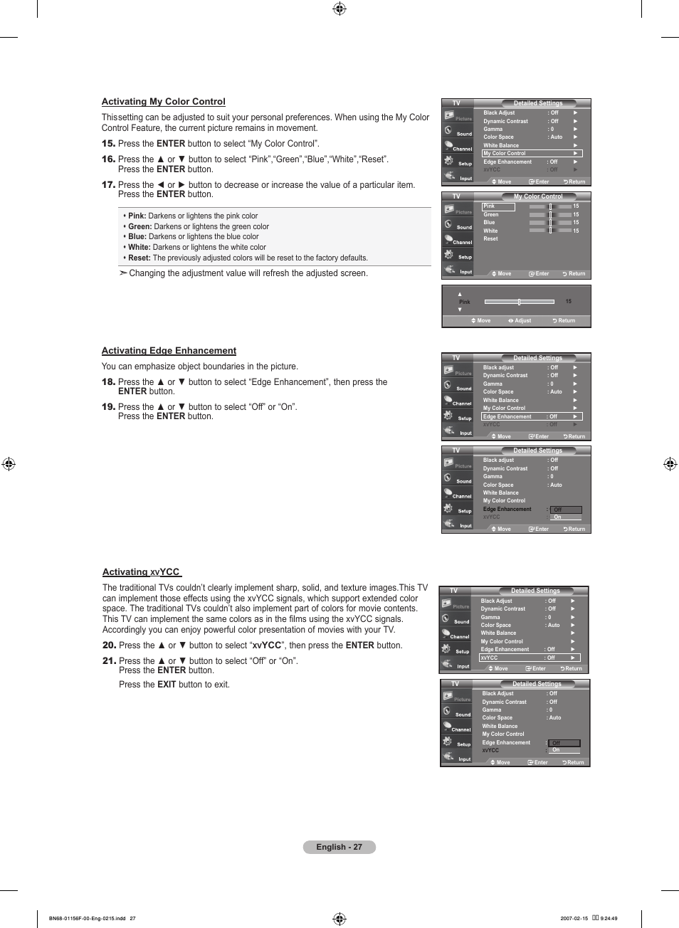 Activating | Samsung LNT4066FX-XAA User Manual | Page 29 / 178