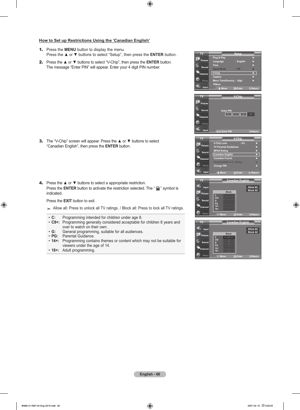 Samsung LNT4066FX-XAA User Manual | Page 62 / 178