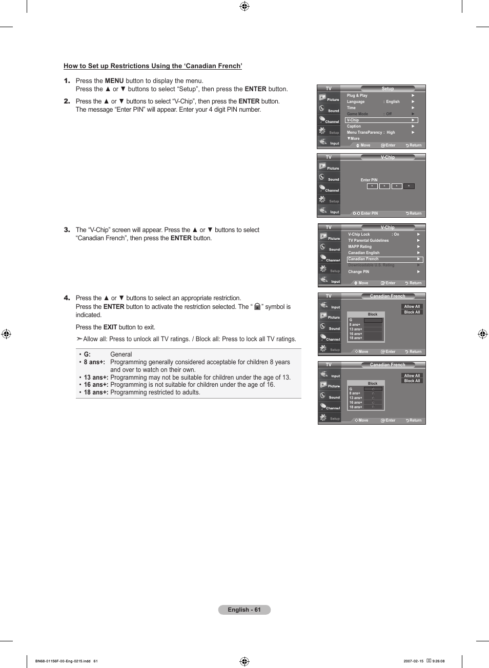 Samsung LNT4066FX-XAA User Manual | Page 63 / 178