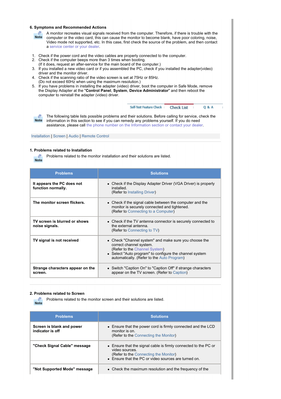 Problems and solutions | Samsung RT19FSSS User Manual | Page 40 / 62