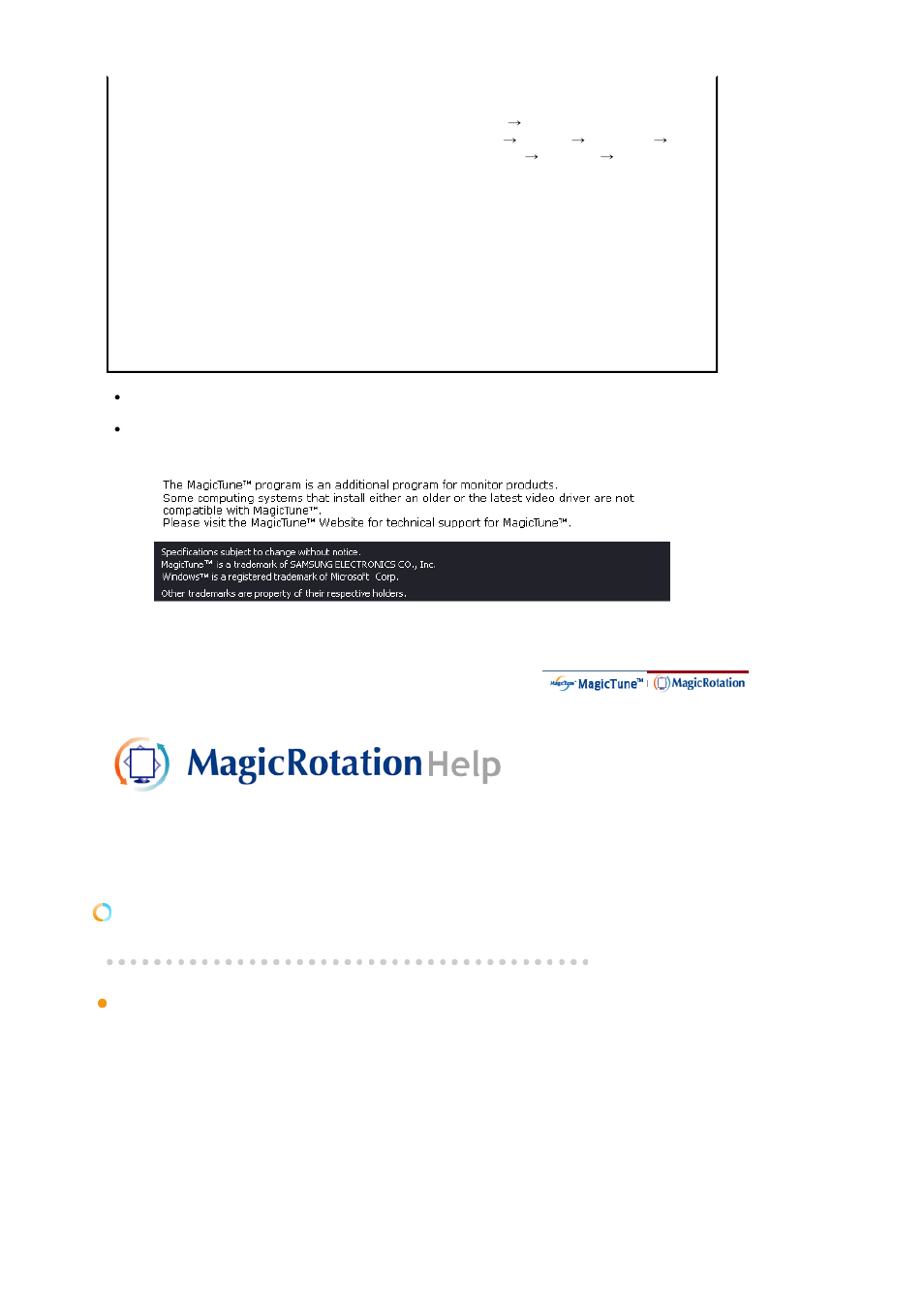 Magicrotation help, Overview | Samsung LS19HJDQHV-XAA User Manual | Page 36 / 63