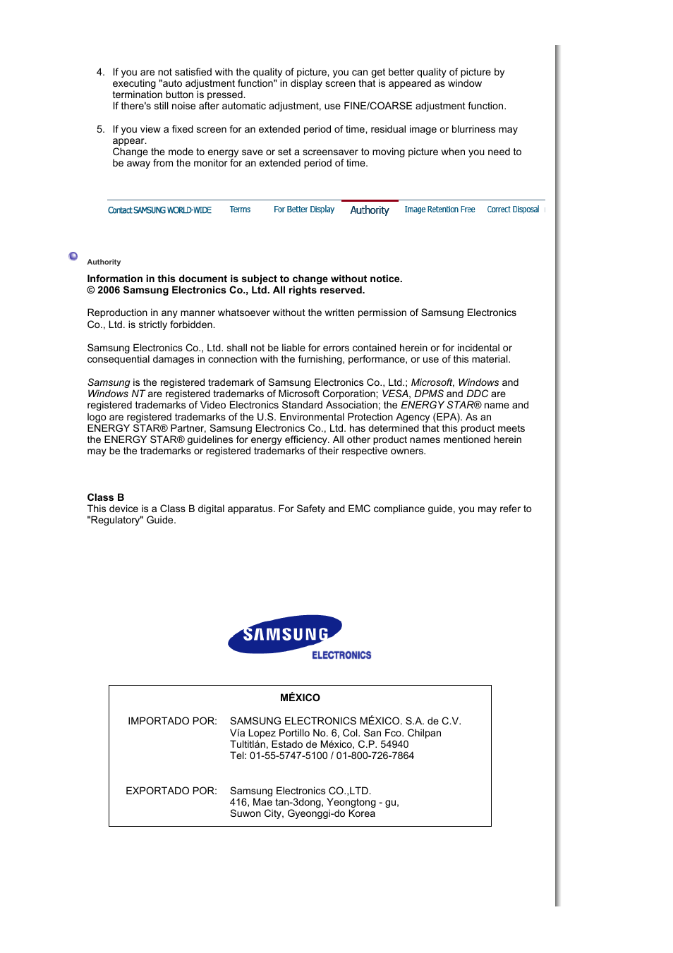 Authority | Samsung LS19HJDQHV-XAA User Manual | Page 60 / 63