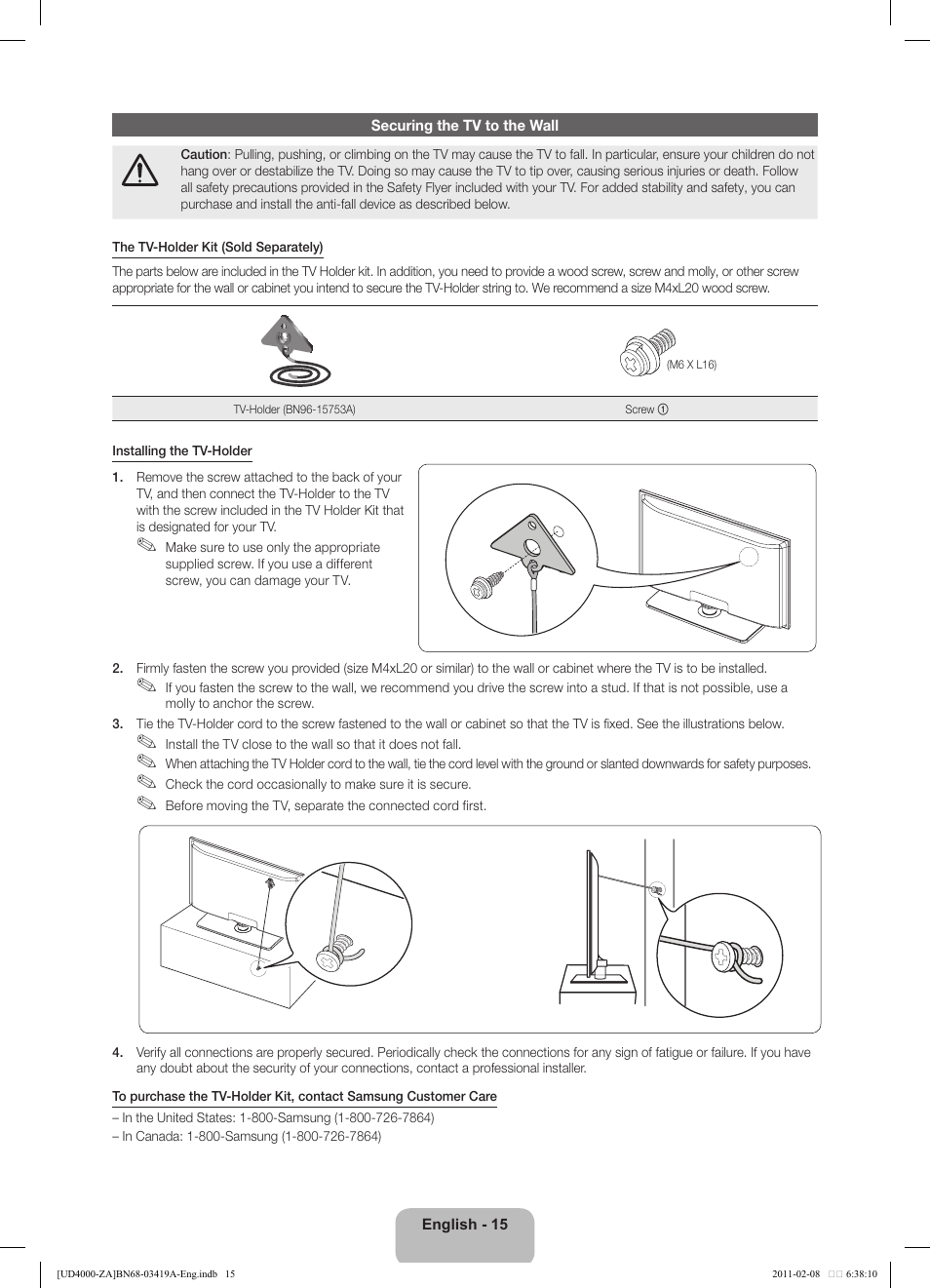 Samsung UN32D4000NDXZA User Manual | Page 15 / 17