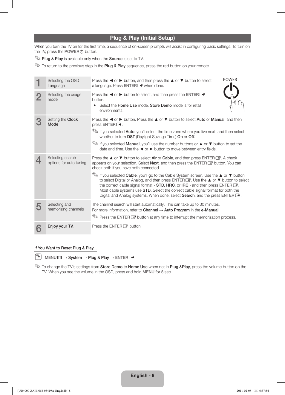 Samsung UN32D4000NDXZA User Manual | Page 8 / 17