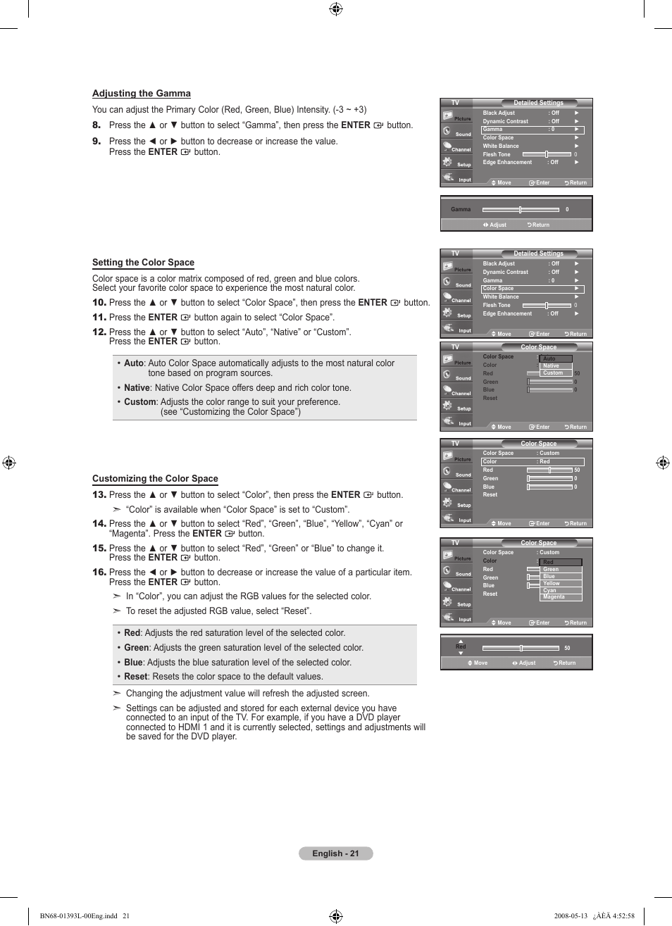 Samsung LN32A540P2DXZA User Manual | Page 23 / 133