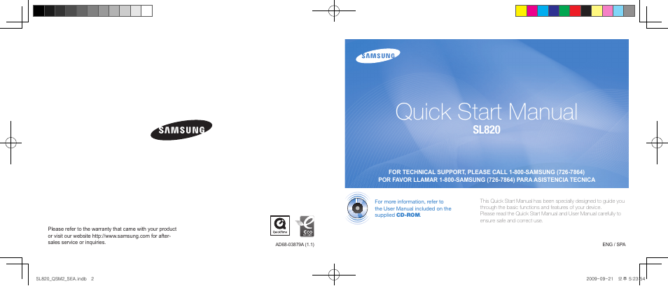 Samsung EC-SL820SBP-US User Manual | 22 pages