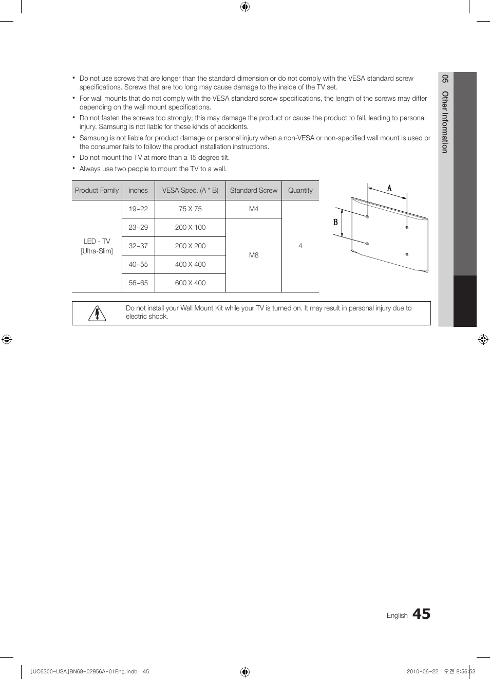 Samsung UN60C6300SFXZA User Manual | Page 45 / 54