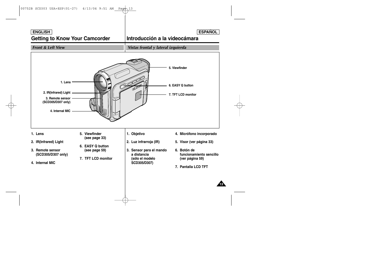 Samsung SC-D305-XAP User Manual | Page 13 / 106