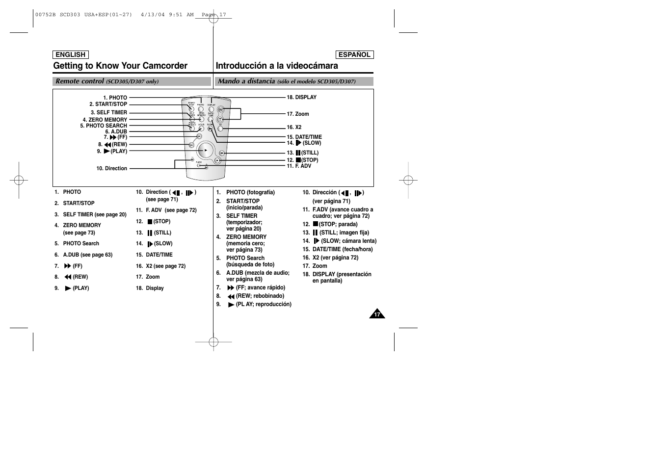Samsung SC-D305-XAP User Manual | Page 17 / 106