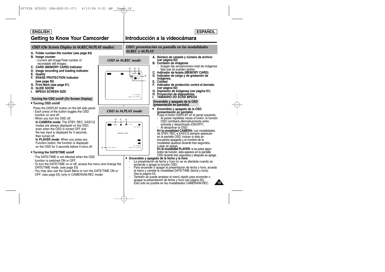 Samsung SC-D305-XAP User Manual | Page 19 / 106