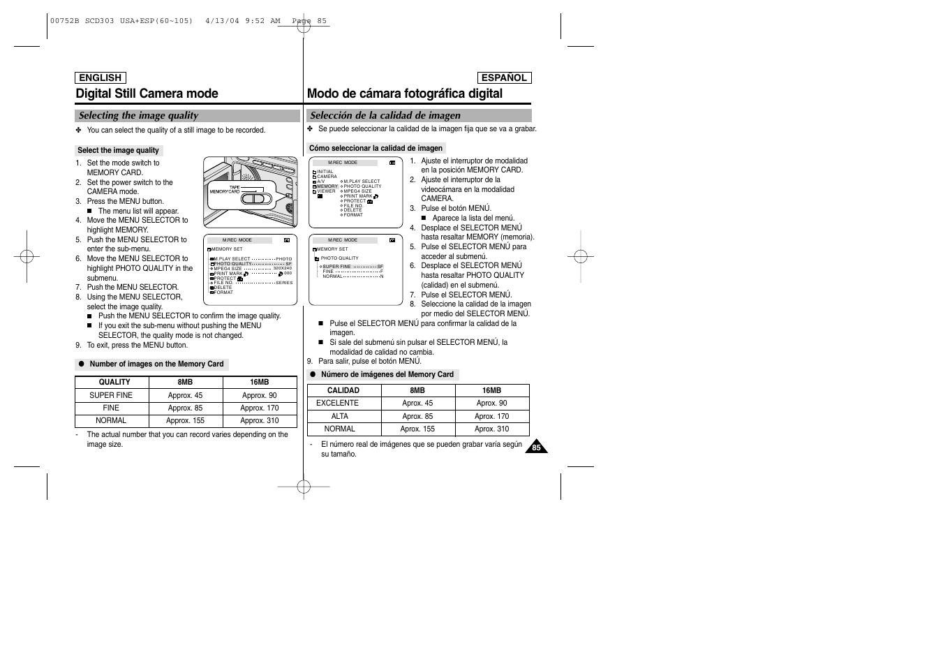 Samsung SC-D305-XAP User Manual | Page 85 / 106