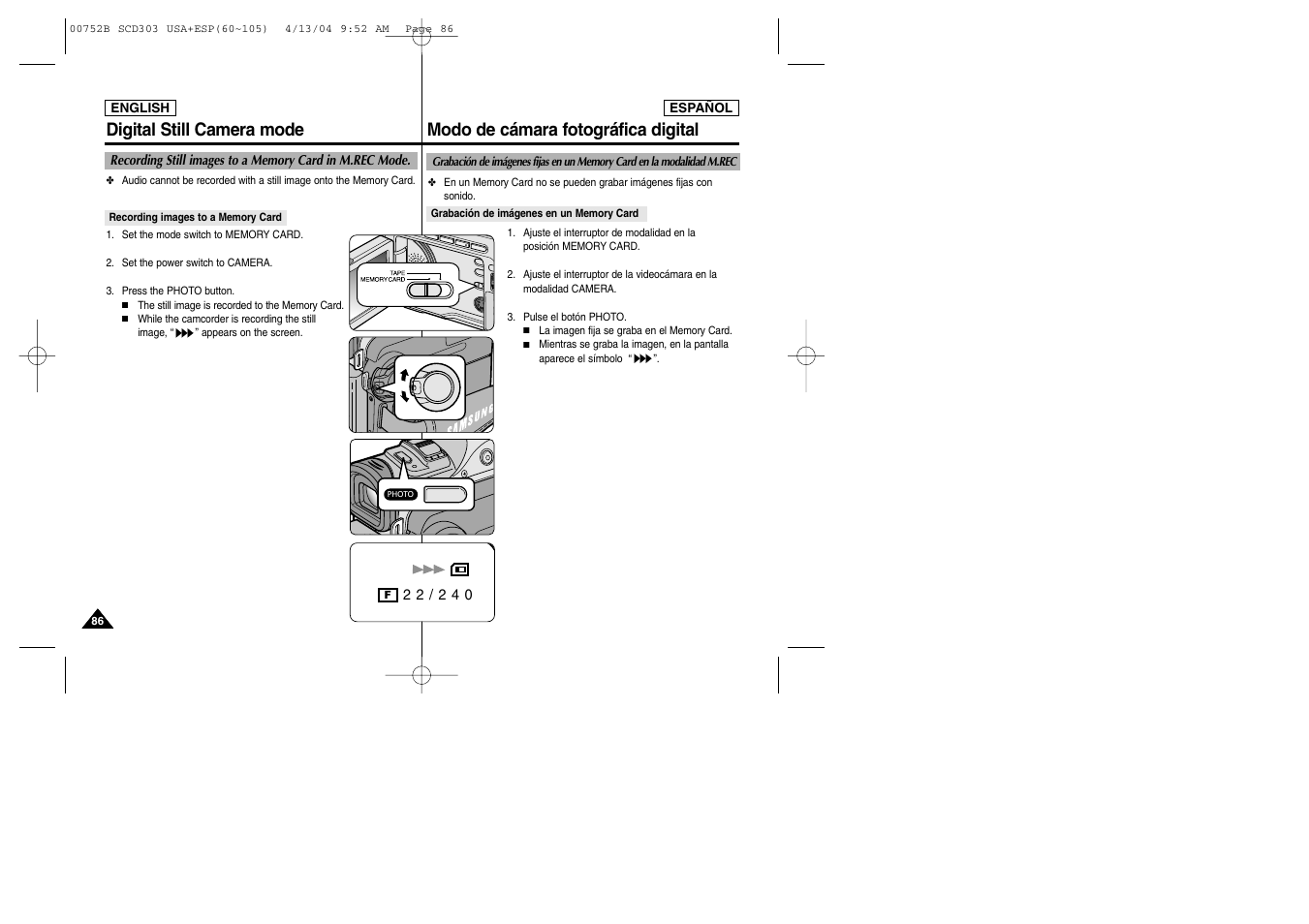 Samsung SC-D305-XAP User Manual | Page 86 / 106