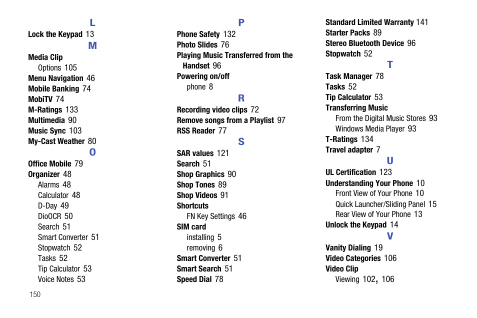 Samsung SGH-I627MAAATT User Manual | Page 153 / 154