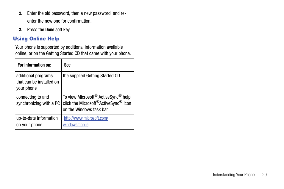 Using online help | Samsung SGH-I627MAAATT User Manual | Page 32 / 154