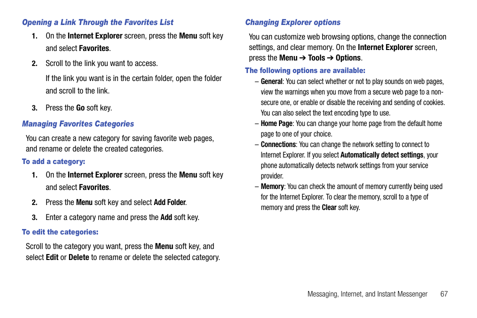 Samsung SGH-I627MAAATT User Manual | Page 70 / 154