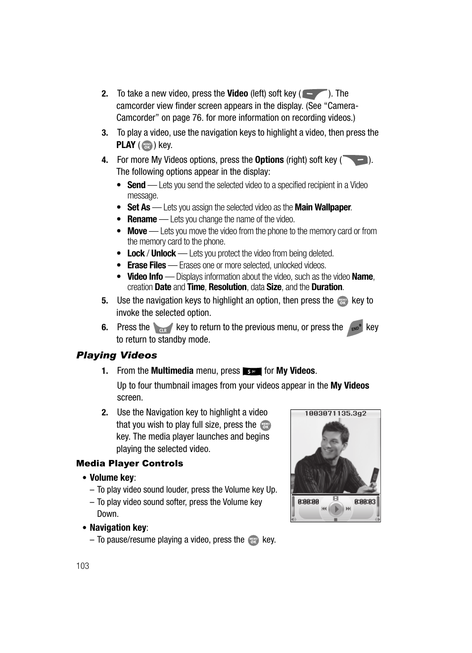 Playing videos, Media player controls | Samsung SCH-R500ZRACRI User Manual | Page 106 / 180