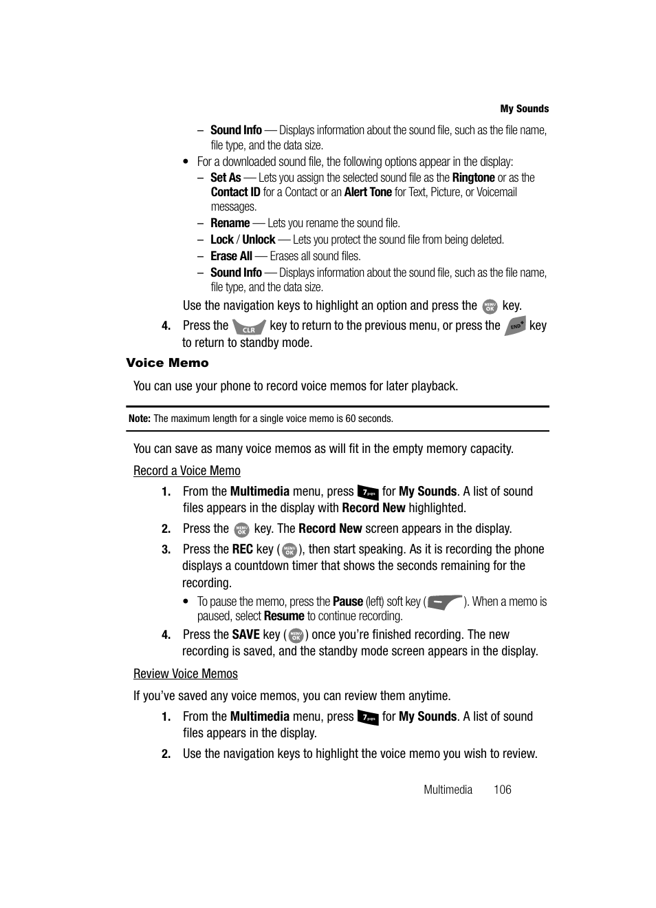 Voice memo | Samsung SCH-R500ZRACRI User Manual | Page 109 / 180