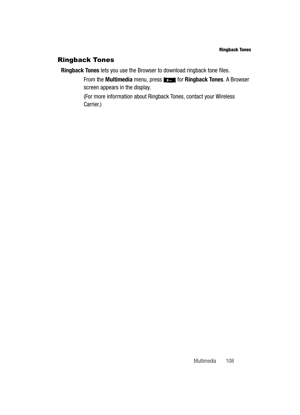 Ringback tones | Samsung SCH-R500ZRACRI User Manual | Page 111 / 180
