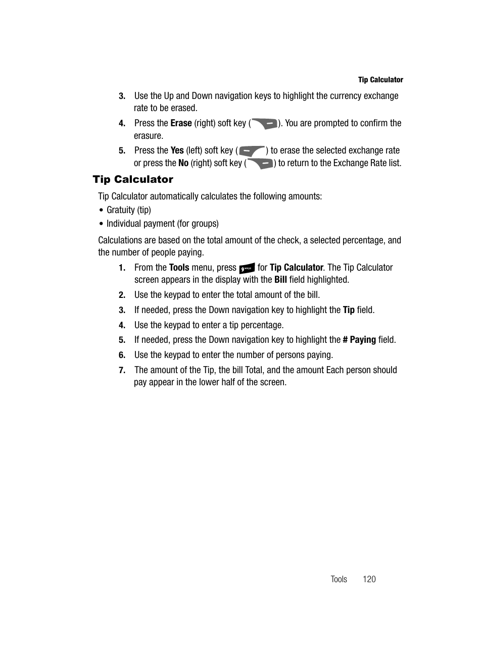 Tip calculator | Samsung SCH-R500ZRACRI User Manual | Page 123 / 180