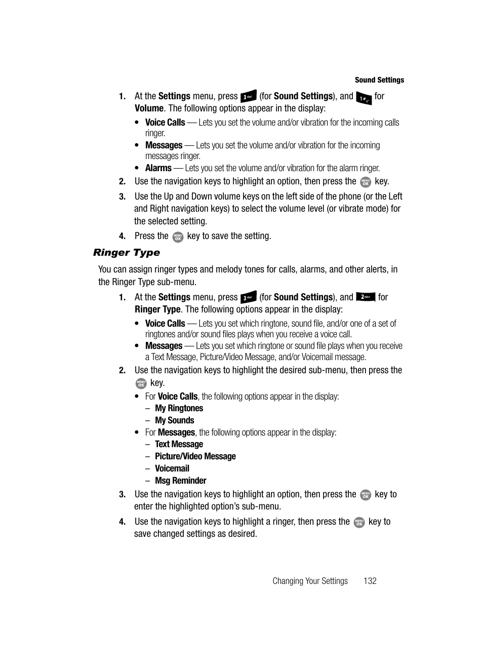 Ringer type | Samsung SCH-R500ZRACRI User Manual | Page 135 / 180