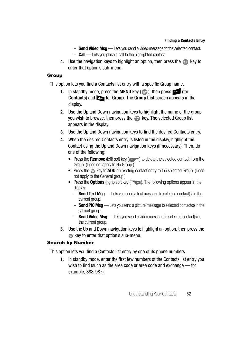 Group, Search by number | Samsung SCH-R500ZRACRI User Manual | Page 55 / 180