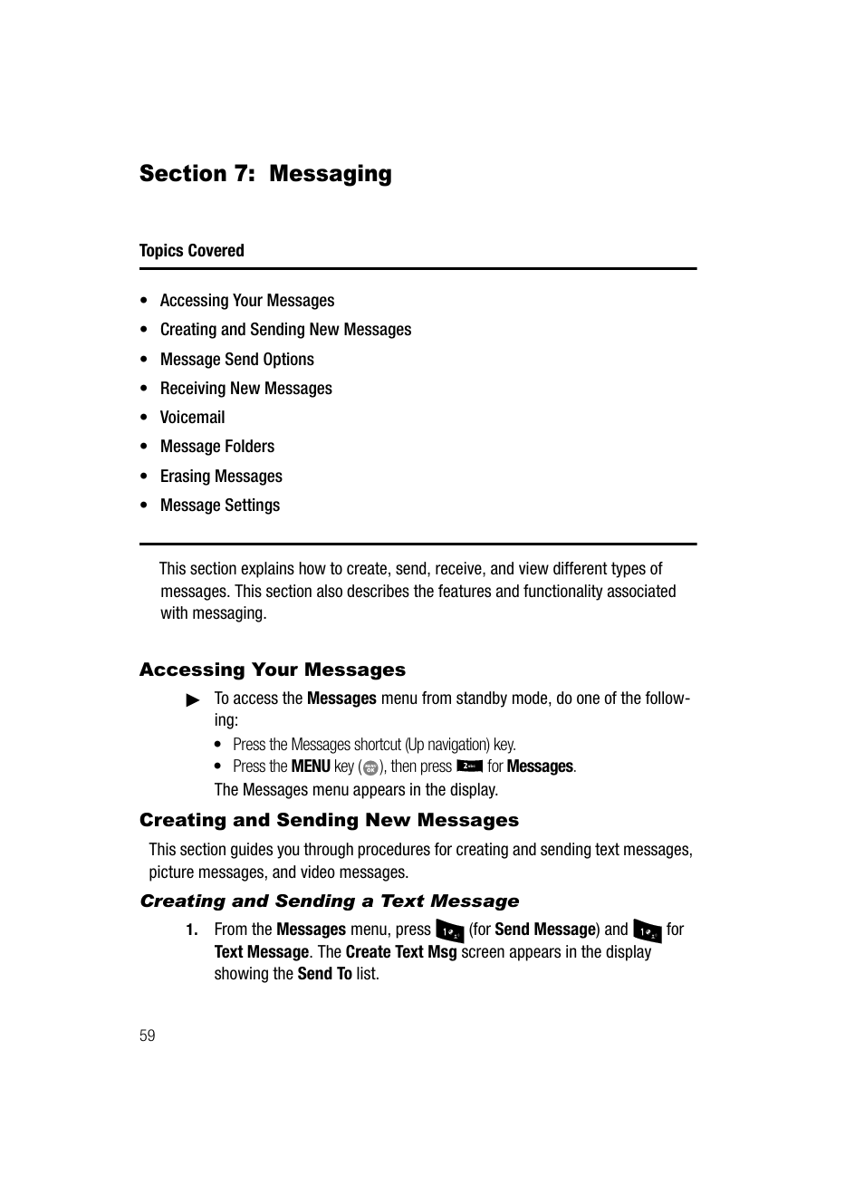 Section 7: messaging | Samsung SCH-R500ZRACRI User Manual | Page 62 / 180