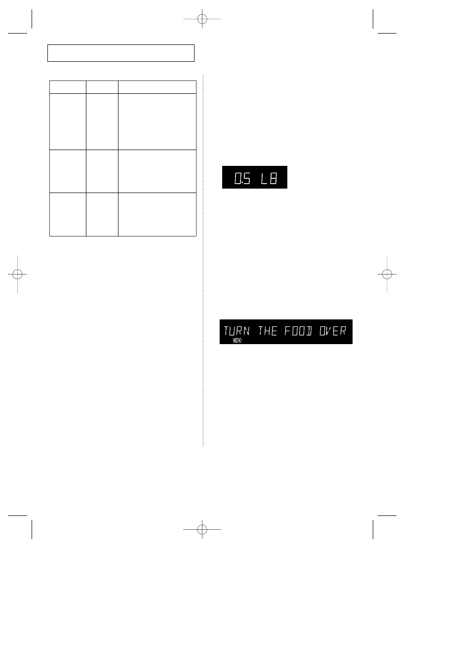 Using the one minute+ button, Defrosting automatically, Instant cook chart | Samsung MW5892S-XAA User Manual | Page 10 / 28