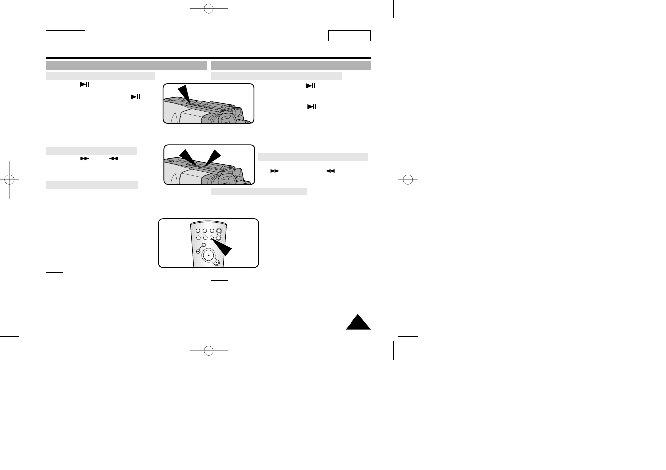 Playing back a tape reproducir una cinta | Samsung SC-L870-XAP User Manual | Page 55 / 71