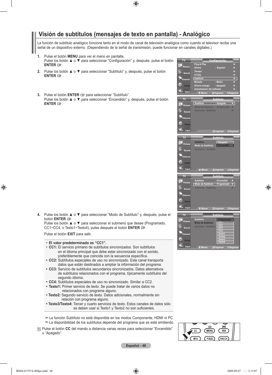 Samsung LN32A300J1DXZA User Manual | Page 174 / 187