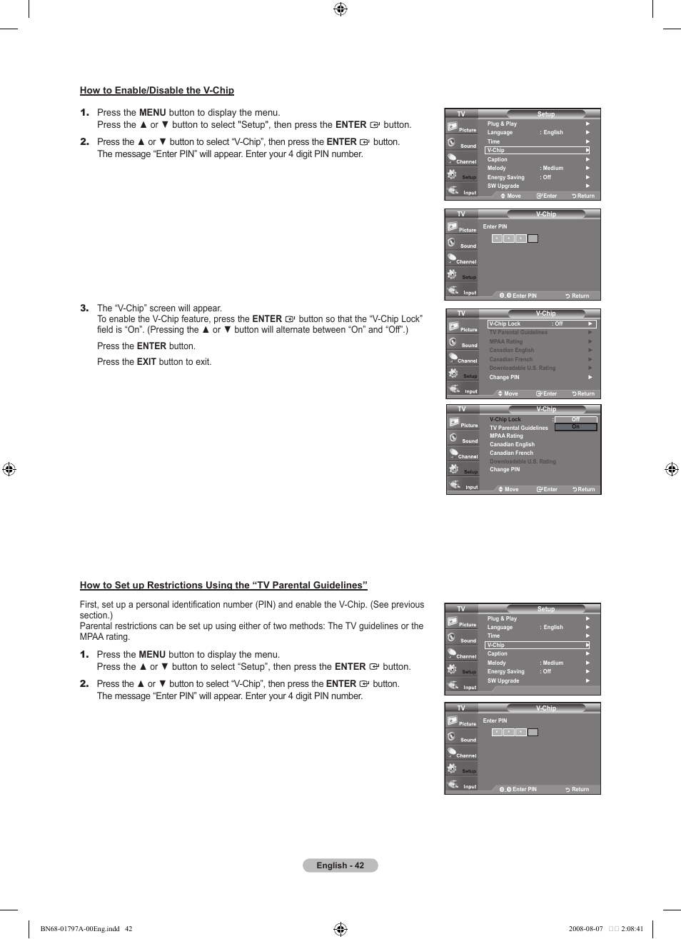 Samsung LN32A300J1DXZA User Manual | Page 44 / 187