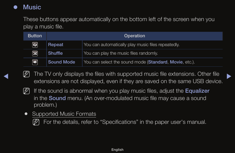 Music | Samsung UN55F6100AFXZA User Manual | Page 108 / 130