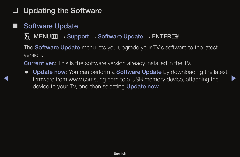 Updating the software, Software update o | Samsung UN55F6100AFXZA User Manual | Page 122 / 130