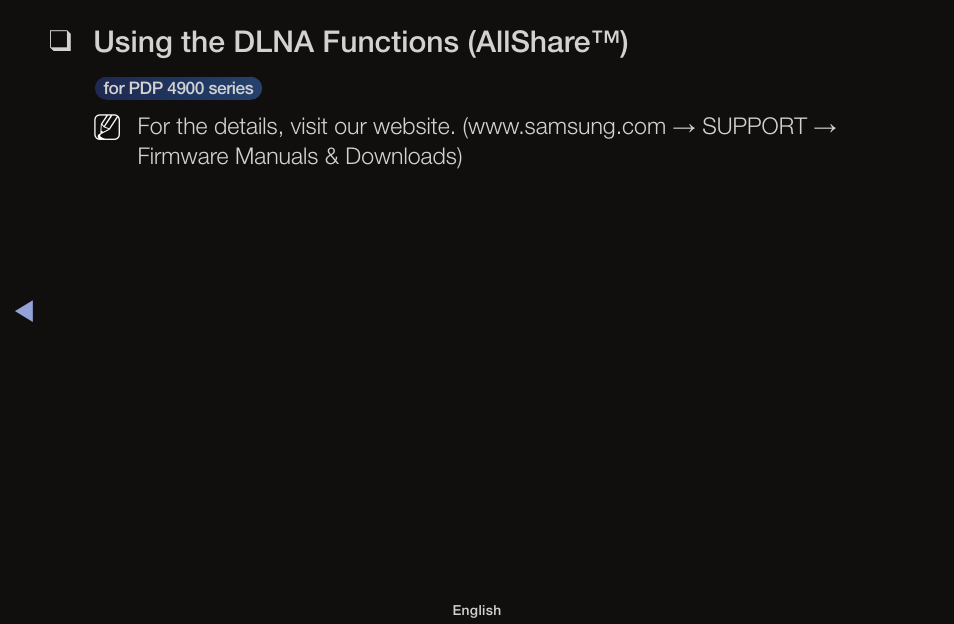 Using the dlna functions (allshare™) | Samsung UN55F6100AFXZA User Manual | Page 130 / 130