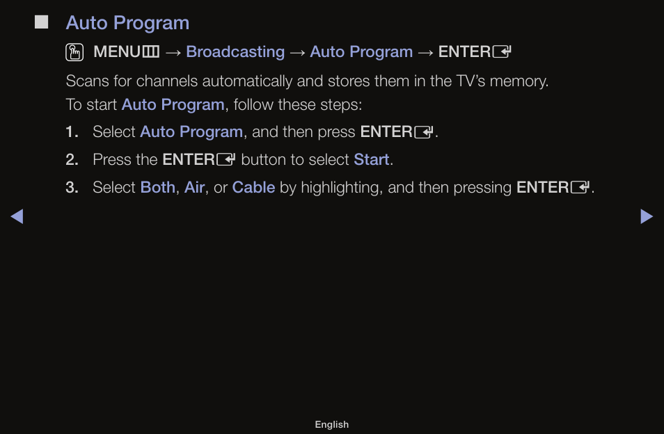 Auto program o | Samsung UN55F6100AFXZA User Manual | Page 2 / 130