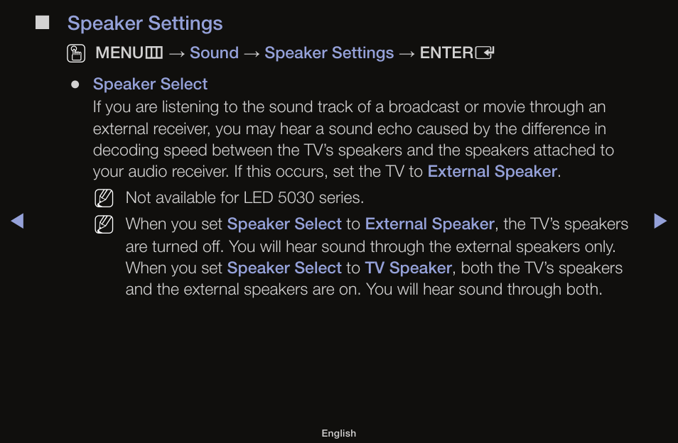 Speaker settings o | Samsung UN55F6100AFXZA User Manual | Page 64 / 130