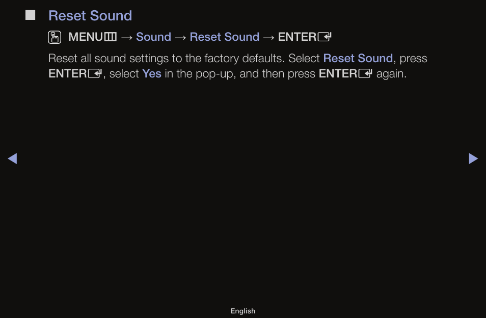 Reset sound o | Samsung UN55F6100AFXZA User Manual | Page 68 / 130