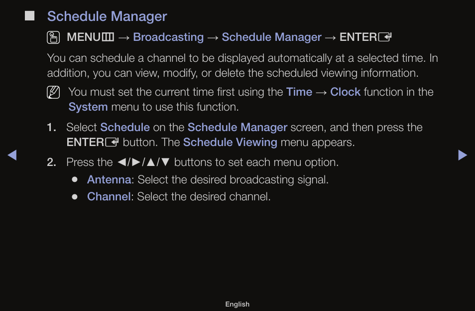 Schedule manager o | Samsung UN55F6100AFXZA User Manual | Page 8 / 130