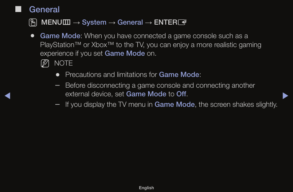 General o | Samsung UN55F6100AFXZA User Manual | Page 86 / 130