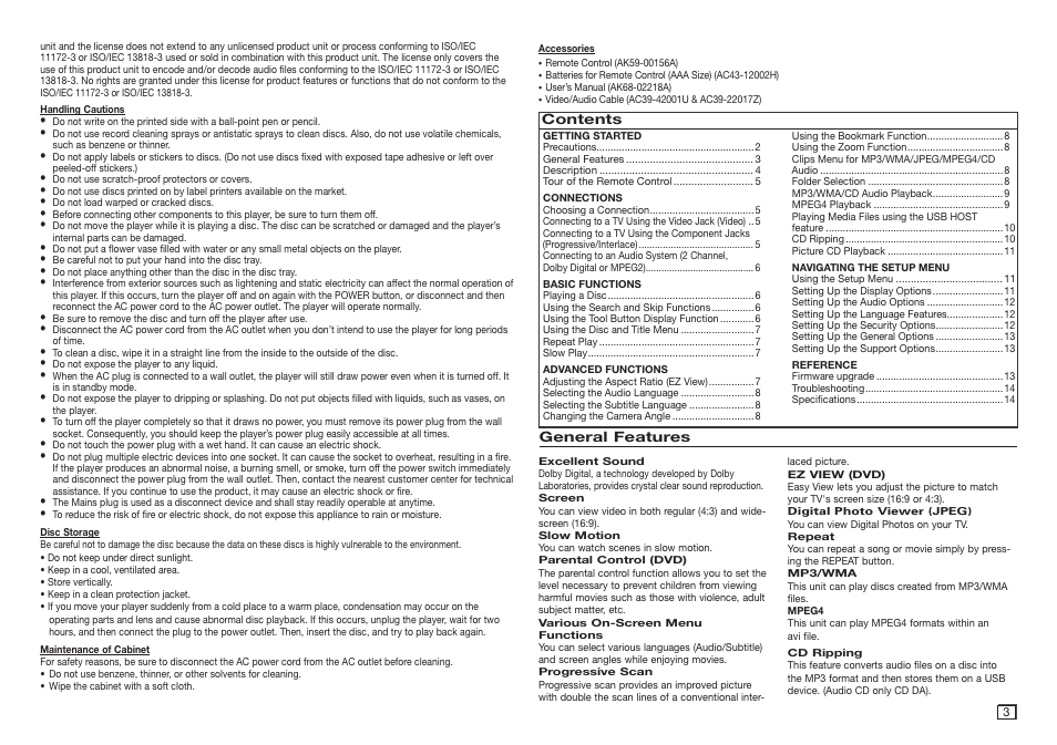 Samsung DVD-E360-ZA User Manual | Page 3 / 16