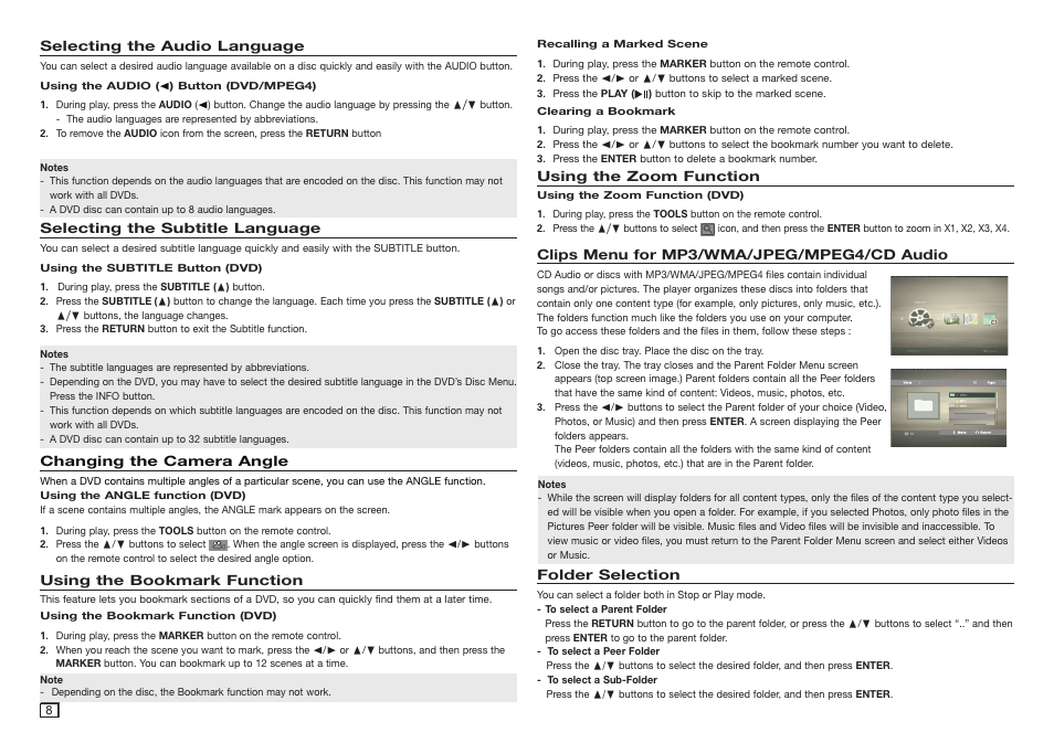 Samsung DVD-E360-ZA User Manual | Page 8 / 16