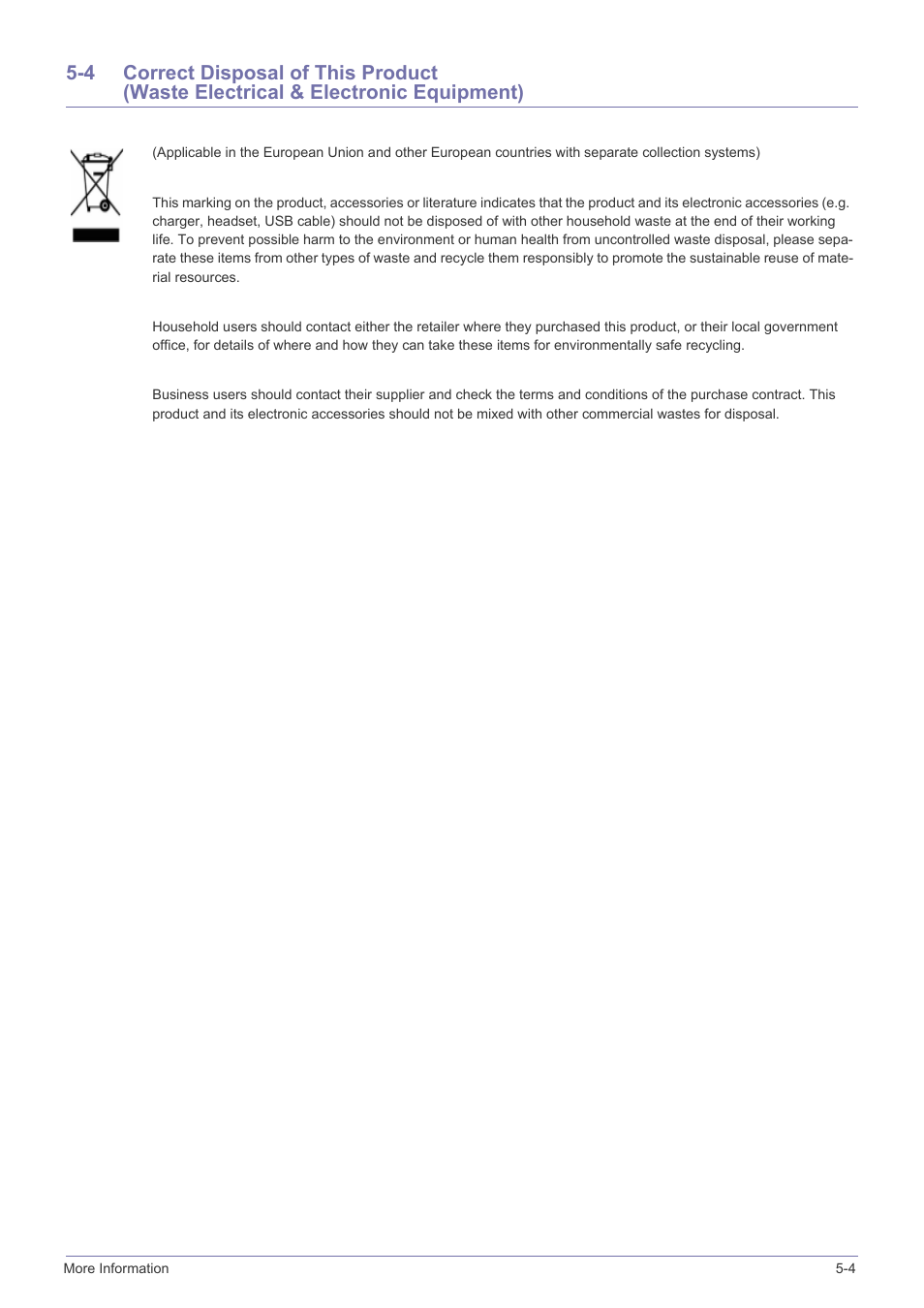 Correct disposal of this product, Waste electrical & electronic equipment) -4 | Samsung LS19A10NS-ZA User Manual | Page 29 / 29