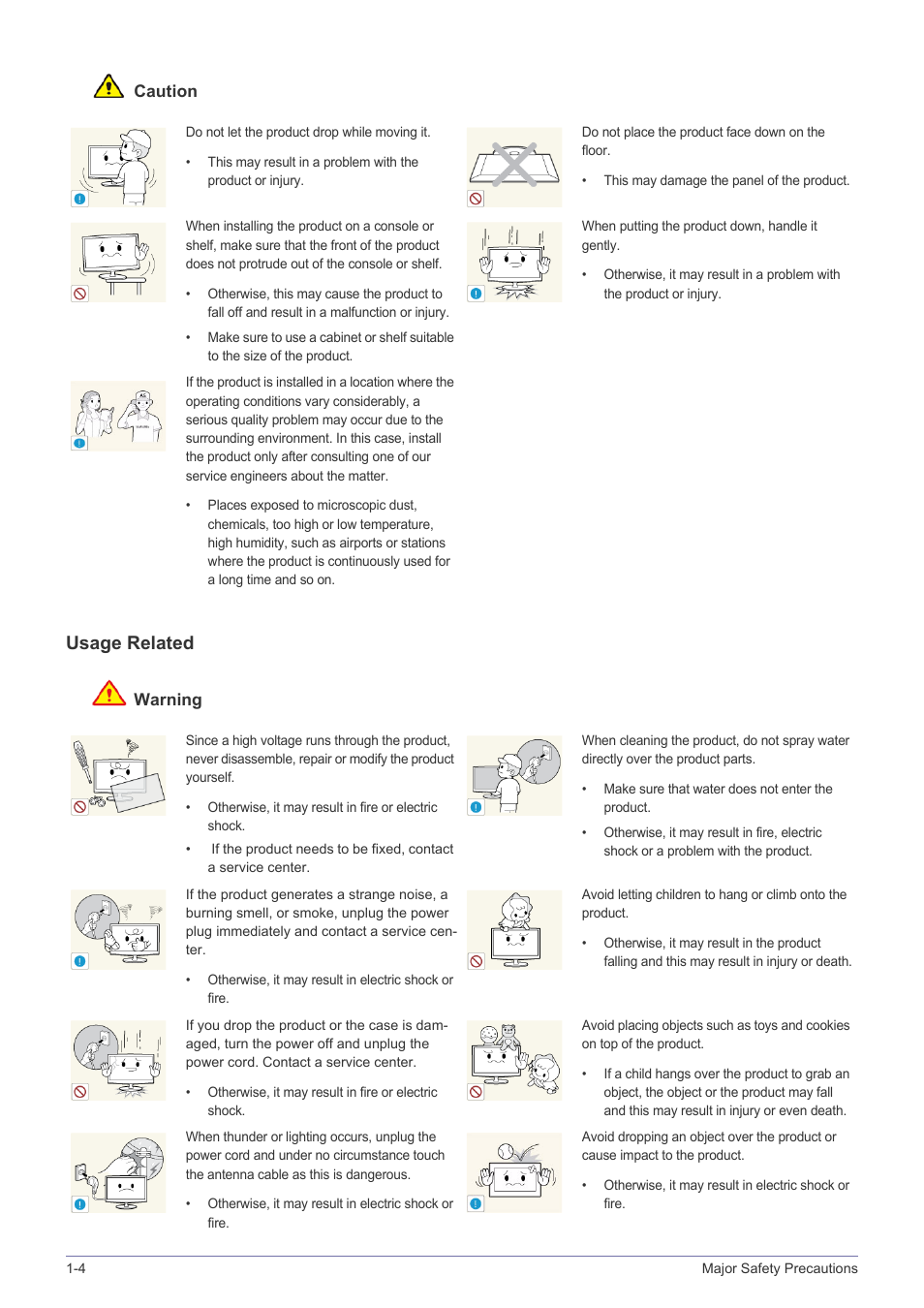 Usage related | Samsung LS19A10NS-ZA User Manual | Page 8 / 29