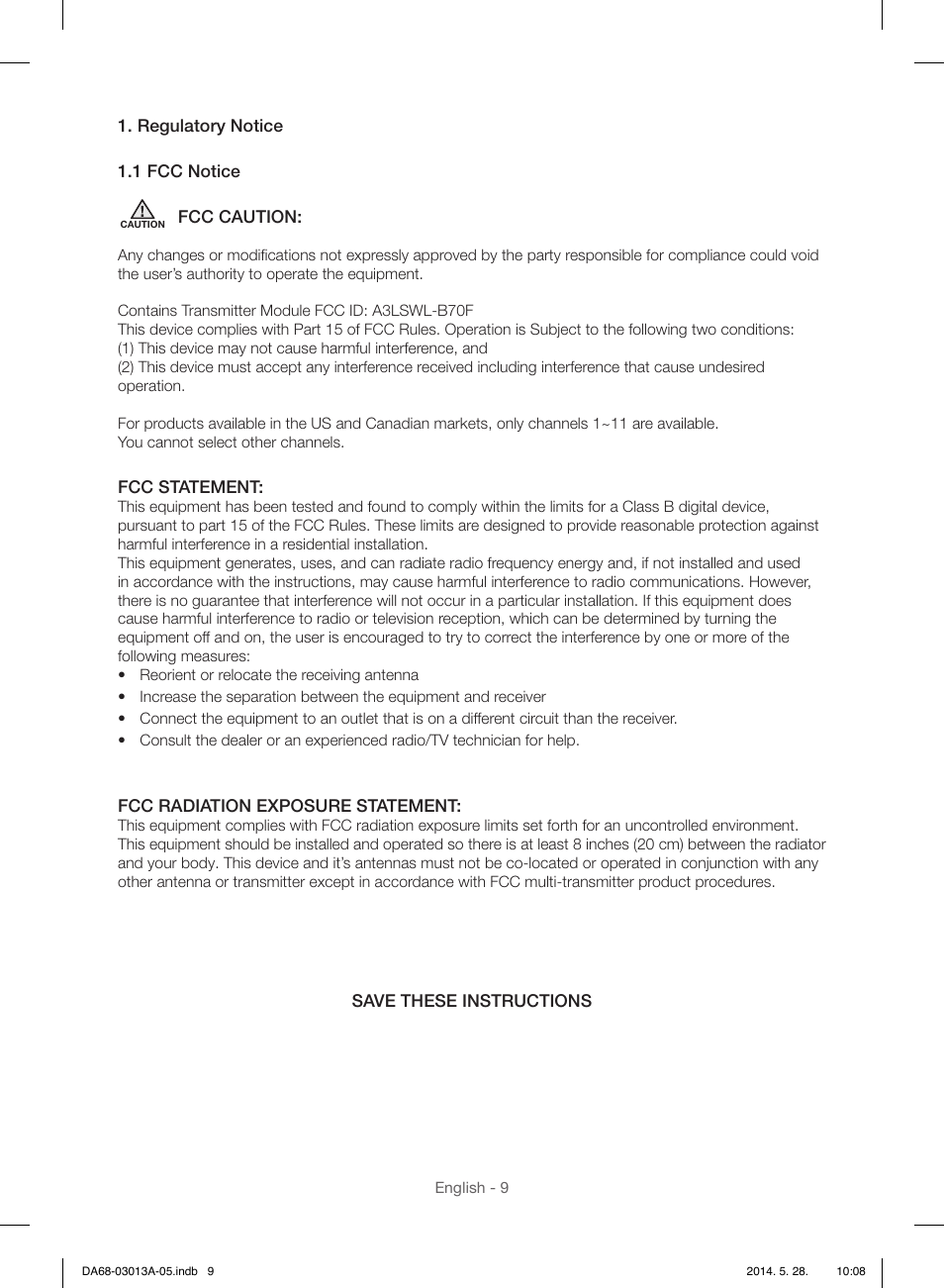 Samsung RF34H9960S4-AA User Manual | Page 9 / 180