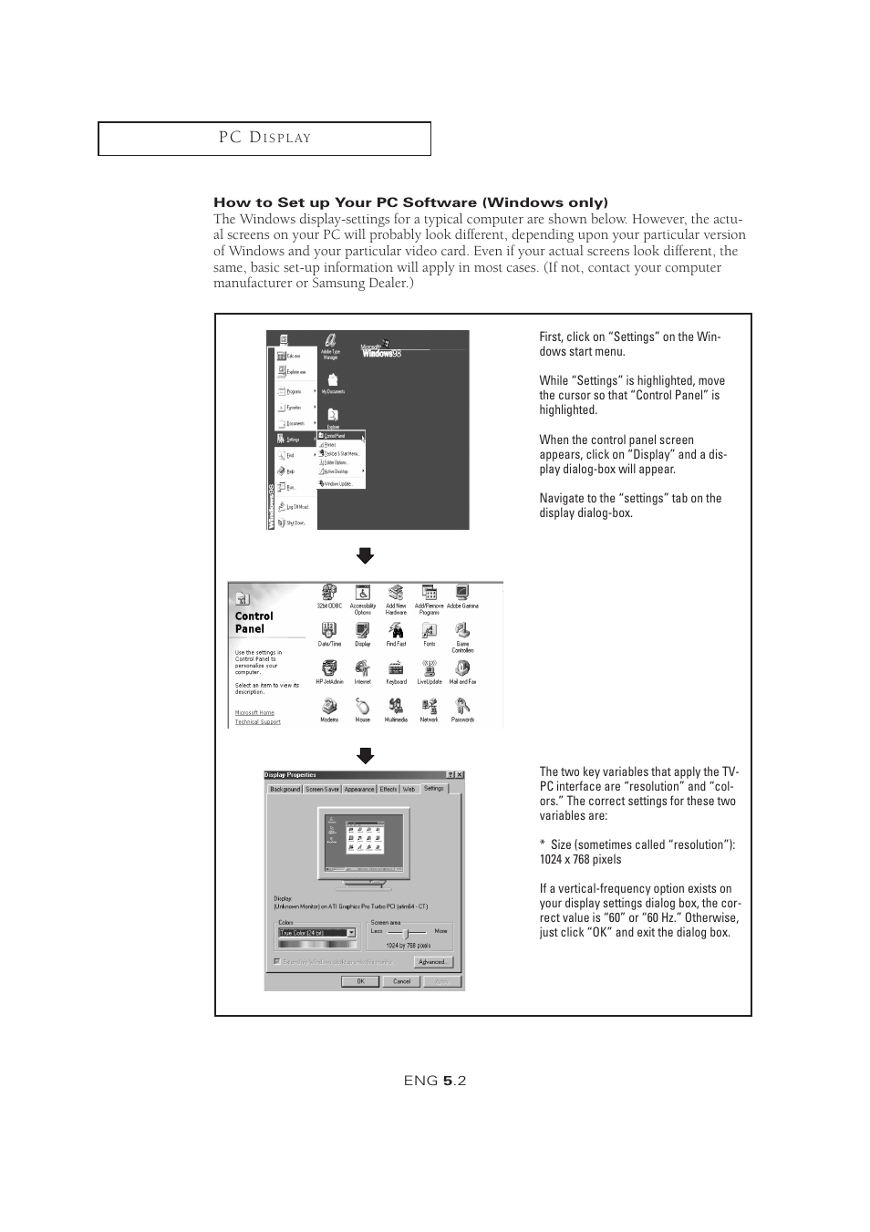 P c d | Samsung LTM1525X-XAA User Manual | Page 55 / 65